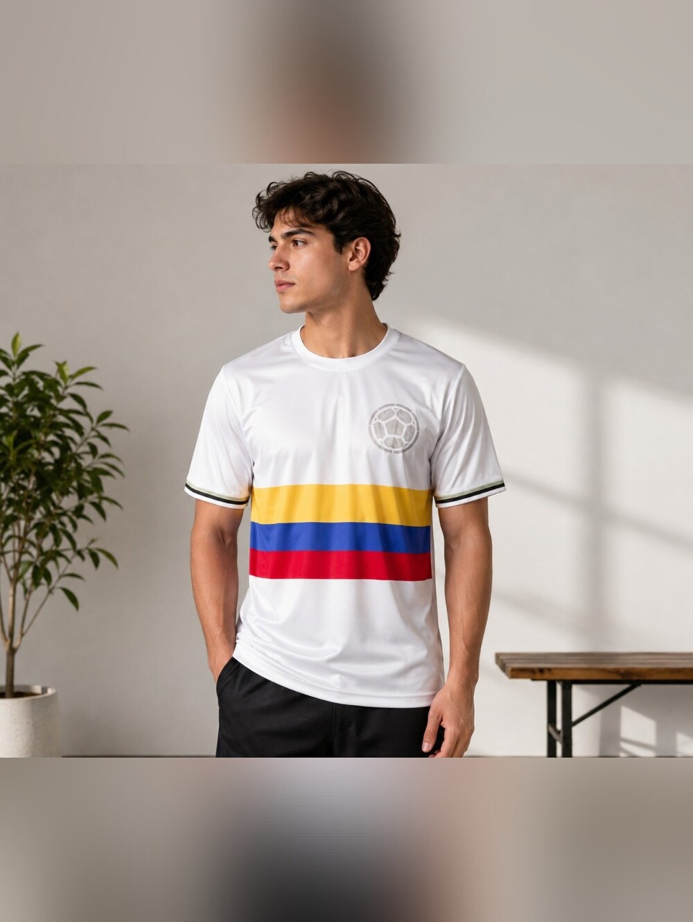Colombia Soccer Jersey XL White Copa Style J Saavedra 02 Futbol Fan Shirt New